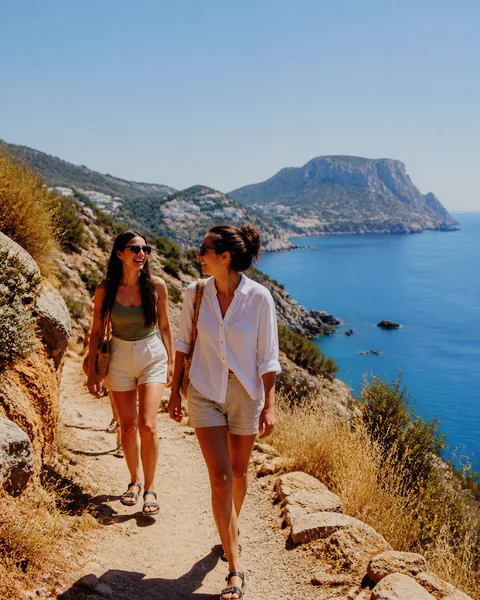 Sunny travel photograph after a vivid Velvia film look
